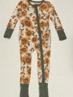 Angel Dear Bamboo Sleeper 12-18M Sunflower Zip Pajamas